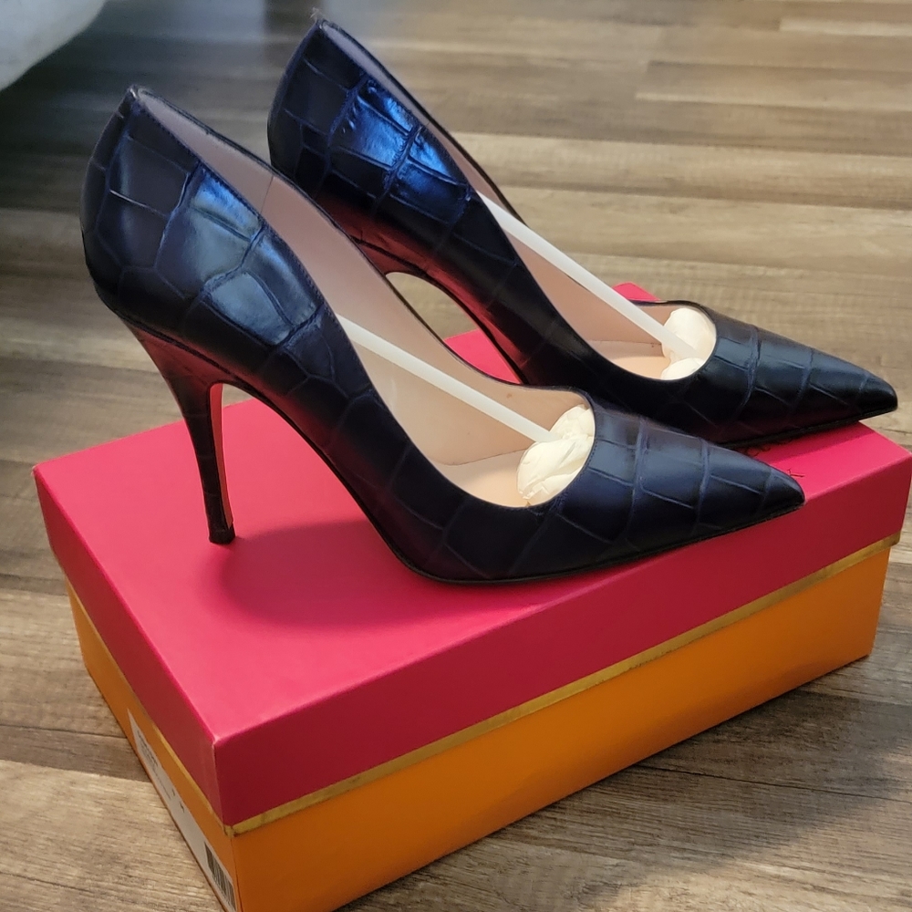 Kate Spade Navy Licorice Heels